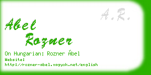 abel rozner business card